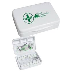 Small First Aid Box Small First Aid Box, Small, First Aid, Box, Case, Kit, Imprinted, Personalized, Promotional, with name on it, giveaway, 