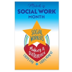 Social Work Month Appreciation Posters Theme 11 x 17" Posters (Sold in Packs of 10)    Social Worker, Month, Social Work Month Poster, Social Worker Appreciation Posters, Social Worker, Appreciation, Theme, Posters, Poster, Celebration Poster, Appreciation Day, Recognition Theme Poster, 