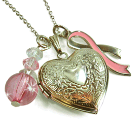 Someone I Love Pink Ribbon Breast Cancer Awareness Necklace | Care Promotions