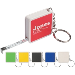 Square Tape Measure Key Tag Square Tape Measure Key Tag, Square, Tape, Measure, Key, Tag, Ring, Chain, Imprinted, Personalized, Promotional, with name on it, giveaway, 