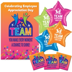 "TEAM: You Make Every Moment A Chance To Shine" Decoration Pack  Poster, Buttons, Pens, Cups, Celebration Pack, Employee Appreciation Day, Employee Recognition theme Celebration Pack