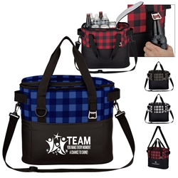 "TEAM: You Make Every Moment A Chance To Shine" Northwoods Cooler Bag  Employee Appreciation, Theme, Cooler Bag, Checkered Pattern Tote, Checkered Cooler,  Personalized, Promotional, with name on it, Gift Idea, Giveaway, novelty pen, promotional pen, fidget spinner pen