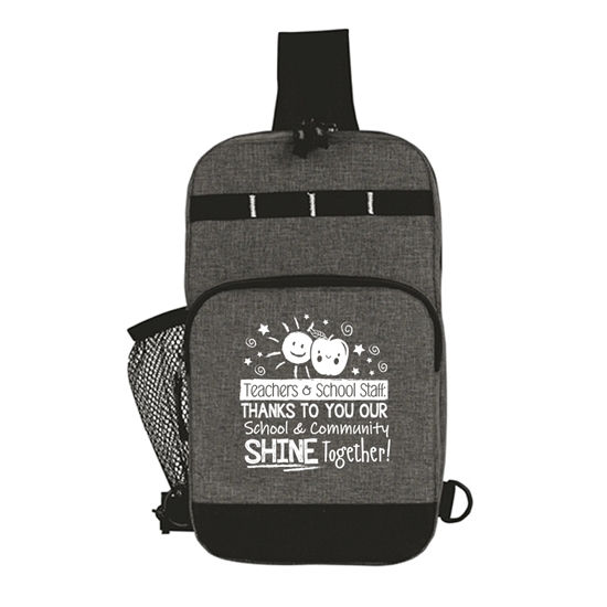 "Teachers & School Staff: Thanks To You Our School & Community Shines Together!" Casual Crossbody Chest Bag  - TSA132