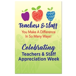 Teachers & Staff Appreciation Week Theme 11 x 17" Posters (Sold in Packs of 10)  Teacher & Staff, Week, Theme, Poster, Celebration Poster, Theme Poster, 
