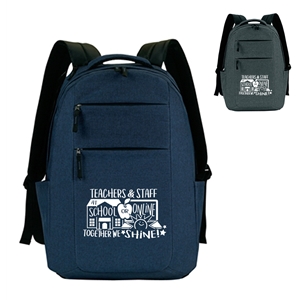 "Teachers & Staff; At School or Online Together We Shine!" Premium Laptop Backpack  