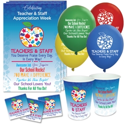 "Teachers & Staff: You Deserve Praise Every Day in Every Way" Celebration Party Pack  Teacher Appreciation theme decoration pack,  Teacher & Staff Appreciation theme Party Pack, Teacher Celebration Pack, Teacher & School Staff Celebration Pack, 