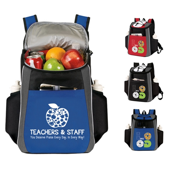 "Teachers & Staff: You Deserve Praise Every Day in Every Way" Prime 18 Cans Cooler Backpack  - TSA099