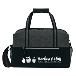"Teachers & Staff: You Make A Difference In So Many Ways" Classic Weekend Duffle   Teachers appreciation Theme duffle, 19" Sport, Deluxe, Duffle, Promotional, Imprinted, Polyester, Travel, Custom, Personalized, Bag 