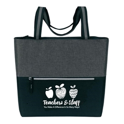 "Teachers & Staff: You Make A Difference In So Many Ways" Classic Zip Tote   Teachers theme classic zip tote,  Imprinted, Tote Bag, Travel, Custom, Personalized, Bag 