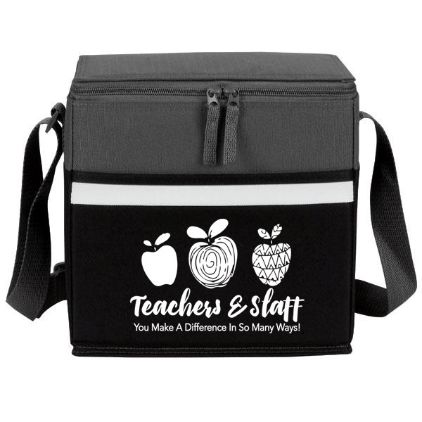"Teachers & Staff: You Make A Difference In So Many Ways" Two-Tone Accent 12-Pack Cooler   - TSA060