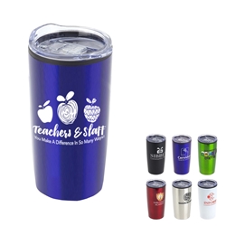 "Teachers & Staff: You Make a Difference In So Many Ways!" 20 oz. Stainless Steel & Polypropylene Tumbler teachers, teacher, school, staff, theme, 20 oz tumbler, Imprinted Tumblers, Stainless Steel Tumblers, Care Promotions, 