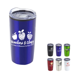 "Teachers & Staff: You Make a Difference In So Many Ways!" 20 oz. Stainless Steel & Polypropylene Tumbler