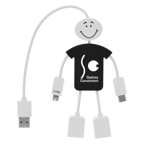 Techmate 3-In-1 Charging Cable & USB Hub - TEC101