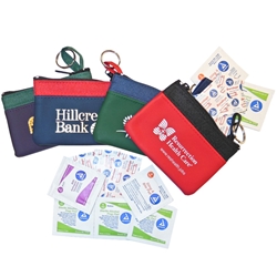Tender Care First Aid Kit Tender Care First Aid Kit, Tender, Care, First, Aid, Kit, Pouch, zipper Purse, Purse, Imprinted, Personalized, Promotional, with name on it, giveaway