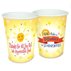 "Thanks For All You Do, We Appreciate You!" 17 oz Reusable Plastic Cups   Decorative Recognition Cups, Plastic Appreciation Cups, On Fire Appreciation Theme Cups, Plastic Party Appreciation Cups, Promotional,  
