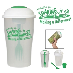 Thanks For "Shaking It Up" & Making A Difference! 3 Piece Salad Shaker Set 3 Piece Salad Shaker Set, 3-piece, Salad, Shaking It Up, Making A Difference, Shaker, Imprinted, Personalized, Promotional, with name on it, giveaway,