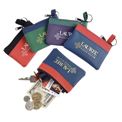 The Fun Color Zip Purses Zip Purses, Suade-Style, Fun, Color, Nylon, Purse, Bag, Wallet, Imprinted, Personalized, Promotional, with name on it, giveaway