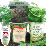The Key Ingredient To Our Success Is You! Herb Mix Planter Set