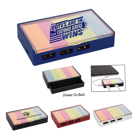 "The Votes Are In...Our Customer Service Wins" 3-Port USB Hub With Sticky Flags  - CSW182