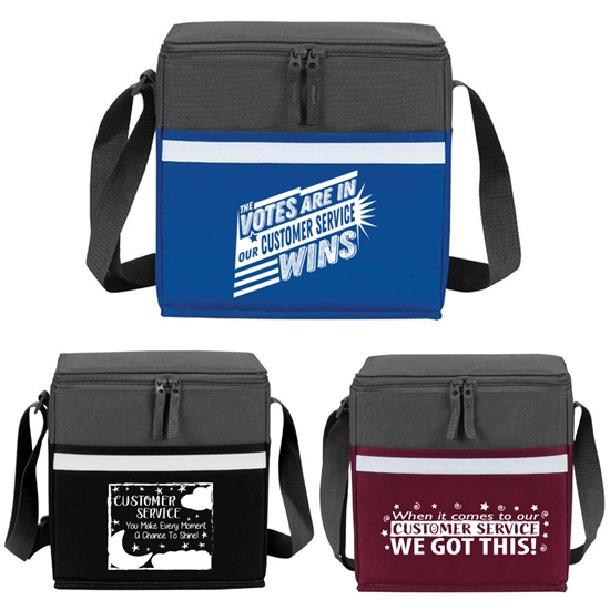 "Customer Service: Through & Through We Can Always Depend You" Two-Tone Accent 12-Pack Cooler   - CSW116