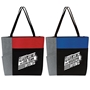 "Housekeeping: Through and Through We Can Always Depend on You" Color Block Pocket Zip Tote   Housekeeping, EVS,theme tote, Housekeeping Appreciation Tote, Housekeepers, Recognition, Color, block, Zip, Multi-Function, Luggage Loop Tote Bag, tote, Imprinted, Travel, Custom, Personalized, Bag 