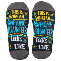 "This Is What An Awesome Volunteer Looks Like" Ankle Socks Recognition, Appreciation, Socks, Volunteer, Gift, Gifts