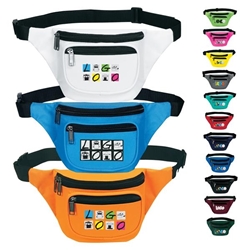 Three Zippered Fanny Pack promotional fanny pack, promotional waist pack, custom printed fanny pack, customized travel bag, custom logo fanny pack, promotional products