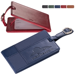Tuscany™ Duo Textured Luggage Tag corporate holiday gifts, business gifts, employee appreciation gifts, promotional luggage tags, promotional travel accessories, luggage tags with my logo