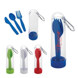 Utensil Kit With Carabiner Utensil Kit With Carabiner, Utensil, Kit, with, Carabiner, Imprinted, Personalized, Promotional, with name on it, giveaway, 