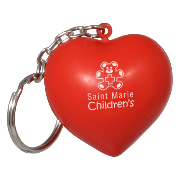 Valentine Heart Stress Reliever Key Chain | Care Promotions