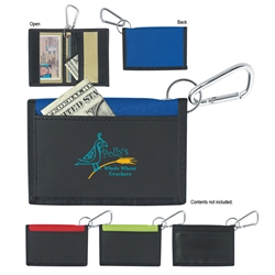 Velcro® Wallet With Carabiner Velcro® Wallet With Carabiner, Wallet, with, Carabiner, Imprinted, Personalized, Promotional, with name on it, giveaway, 