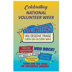 Volunteer Appreciation Week Theme 11 x 17" Posters (Sold in Packs of 10)   Volunteer Week, Volunteer, Volunteers, Theme, Poster, Celebration Poster, Theme Poster, 