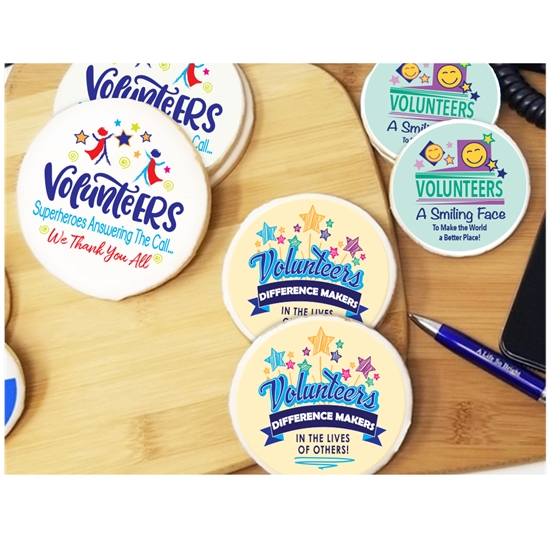 "Volunteers: Superheroes Answering The Call...We Thank You All!"  Theme Decorated Delectable Sugar Cookies   - VOL155