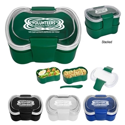 "Volunteers: Through and Through We Can Always Depend On You" On-The-Go Convertible Lunch Set  Volunteer Recognition, Volunteer Appreciation, Lunch Dish, Lunch Plate, Lunch Set, Lunch Box, Imprinted, Personalized, Promotional, with name on it, Gift Idea, Giveaway, novelty pen, promotional pen, fidget spinner pen