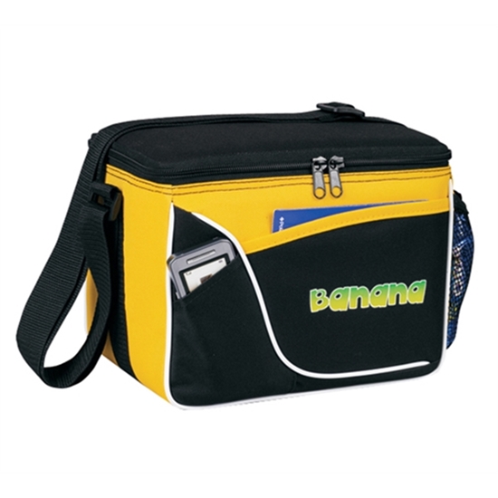 Wavy Two-Tone 6 Pack Cooler - LUN080