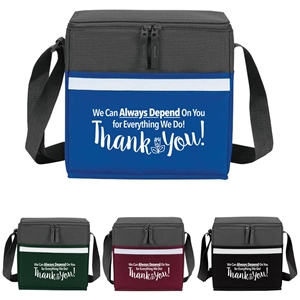 "We Always Depend On You For Everything We Do, Thank You" Two-Tone Accent 12-Pack Cooler  
