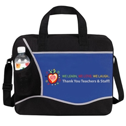 We Learn, We Love, We Laugh...Thank You/Welcome Back Teachers & Staff! Cross Brief Bags  Canvas, Cross, Expandable, Briefcase, Teachers, School, Staff, Messenger, Conference, Brief, Bag, Promotional, Events, All Purpose, Imprinted, Reusable 