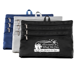 "Were Better at What We Do & Its All Because of You!" AeroLOFT™ 4-Pocket Zip Organizer   4 pocket zip organizer, zip organizer, travel Wallet, zippered purse organizer, promotional items, Zippered ID Wallet, Travel Wallet, Promotional,  