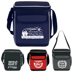 "Were Better at What We Do & Its All Because of You!" Integrated Insulated 12 Pack Lunch Cooler  Employee Appreciation theme cooler, Staff Appreciation theme,TEAM Theme, Employee Recognition theme, 12 pack, imprinted Cooler,  Lunch Bag with logo, Insulated Cooler, cooler, 12 pack cooler, All Purpose, Elite, Zip, Polyester, Promotional Events, Trade Show Bags, Health Fair, Imprinted, Tote, Reusable, Recognition, Travel , imprinted