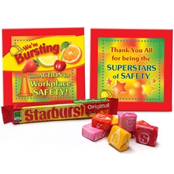 Were Bursting Into Action for Workplace Safety Starburst Treat Set | Safety Meeting Giveaways | Care Promotions