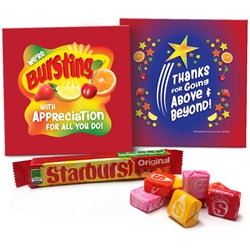 "Were Bursting With Appreciation For All You Do!" Starburst Candy Pack Kit  Starburst Appreciation Kit, Starburst, Star, Appreciation, Low cost recognition, On The Spot Recognition, Appreciation Gum Kit, 