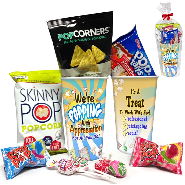 We're Popping with Appreciation for All You Do! Snack Cup Gift Set | Employee Appreciation Ideas | Care Promotions