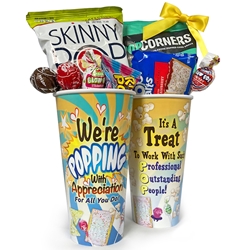 Were "Popping" With Appreciation For All You Do! Recognition and Appreciation Treat Cup   Volunteer Treat Pack, Employee Gift Set, Popcorn Gift, Employee Recognition Treat Set, Employee Snack Set, Appreciation Snack Pack, Recognition Teat Pack, Cup of Appreciation, Cup of Care Treat Set, 
