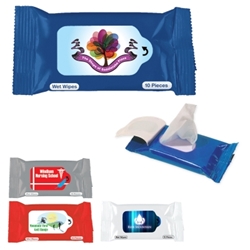 Wet Wipe Packet Wet Wipe Packet, Wet, Wipe, Packet, Towlettes, Moist, Imprinted, Personalized, Promotional, with name on it, giveaway,