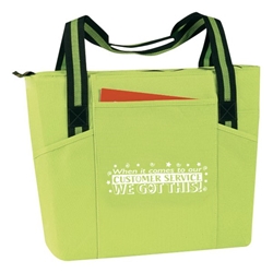 When it Comes To Our Customer Service...WE GOT THIS! Urban Zip Tote Customer Service Theme, Appreciation, Customer Service, Theme, Recognition, CSR, All Purpose, Urban, Zip, Polyester, Promotional Events, Trade Show Bags, Health Fair, Imprinted, Tote, Reusable, Recognition, Travel 