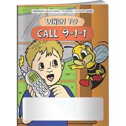 When to Call 9-1-1 Coloring Book When to Call 9-1-1 Coloring Book, BetterLifeLine, BetterLife, Education, Educational,  information, Informational, Wellness, Guide, Brochure, Paper, Low-cost, Low-Price, Cheap, Instruction, Instructional, Booklet, Small, Reference, Interactive, Learn, Learning, Read, Reading, Health, Well-Being, Living, Awareness, ColoringBook, ActivityBook, Activity, Crayon, Maze, Word, Search, Scramble, Entertain, Educate, Activities, Schools, Lessons, Kid, Child, Children, Story, Storyline, Stories, EMT, First Aid, Police, 911, Accident, Imprinted, Personalized, Promotional, with name on it, Giveaway,