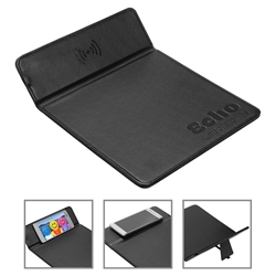 Custom Wireless Charger Mouse Pad with Kickstand | Care Promotions