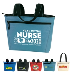 "Year of the Nurse...Whatever it Takes Is The Difference You Make" Two-Tone 12 Pack Cooler Tote Nurses Recognition, Tote, Nursing Appreciation, Nurses Appreciation, Cooler, All Purpose, XL, 12 pack, Promotional, Imprinted, Thermal, Tote, Beverage, 20-Pack, Gift, Insulated, Reusable