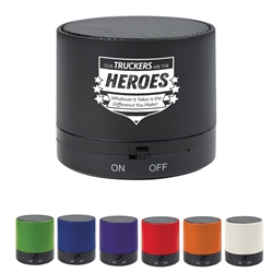 "Our Truckers Are The Heroes...Whatever it Take is the Difference You Make!" Wireless Mini Cylinder Speaker  Trucker, Driver, Truckers, Theme, Wireless, mini, speaker, Bluetooth, 4.1, tech gifts, technology, ideas, Imprinted, Personalized, Promotional, with name on it, giveaway,