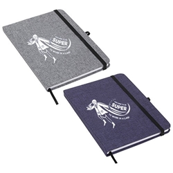 "You Have To Be SUPER To Work In A LAB" Twill Heathered Journal   Medical, Laboratory, Professionals, Med, Lab, Rats, Heathered Journal, Heather, Journal, giveaway, promotional, imprint, journal, notebook, with logo, 